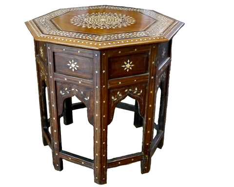 Antique Anglo-Indian Octagonal Side Table, Hoshiarpur