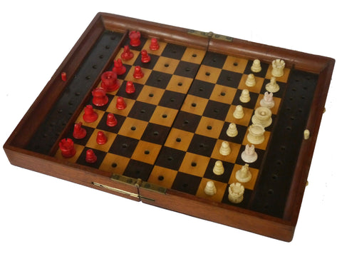 antique chess set jaques in statu quo