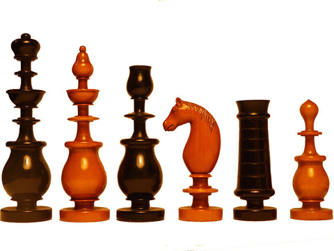 Elegant Coffee House Chess Set, 19th Century