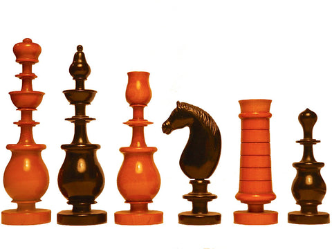Elegant Coffee House Chess Set, 19th Century