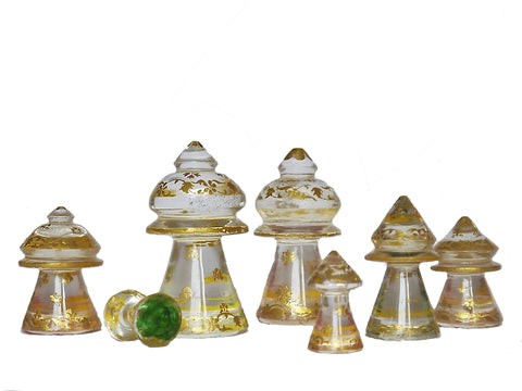 islamic muslim antique rock crystal chess set