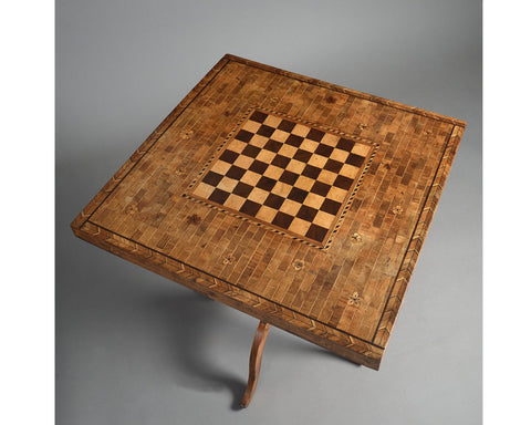 Japanese Marquetry Chess Table, circa 1890