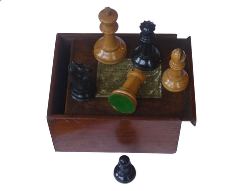 antique jaques staunton chess set