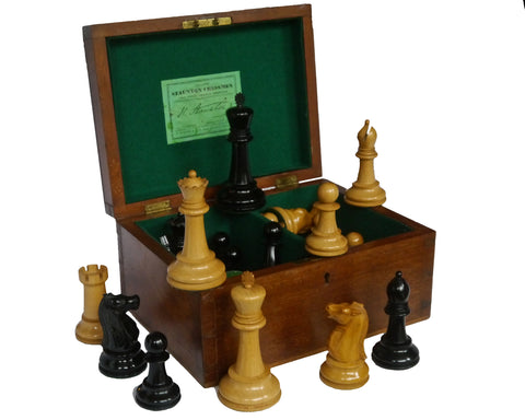 Antique Jaques Staunton Chess Set Four Inch