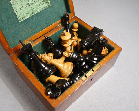 Jaques Staunton Boxwood Chess Set, circa 1890