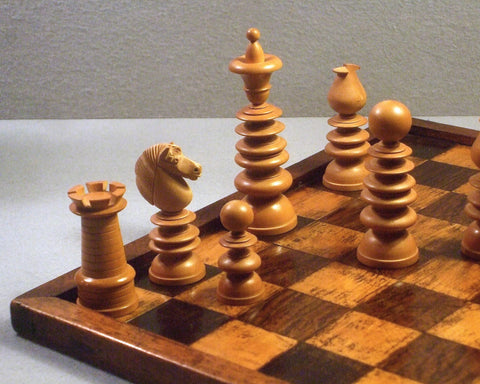 Antique ‘John Calvert’ Style Chess Set