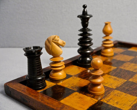 Antique ‘John Calvert’ Style Chess Set