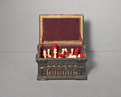 A Jaques Chess Set with Cartonpierre Box, 1880