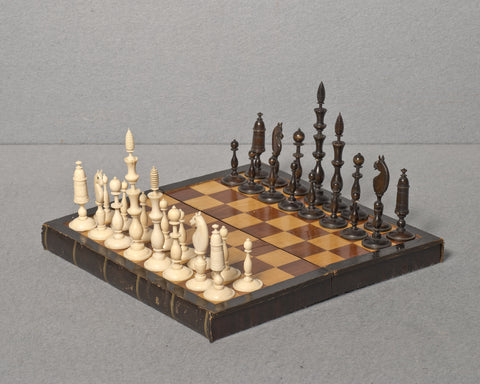 Biedermeier Chess Set, circa 1840