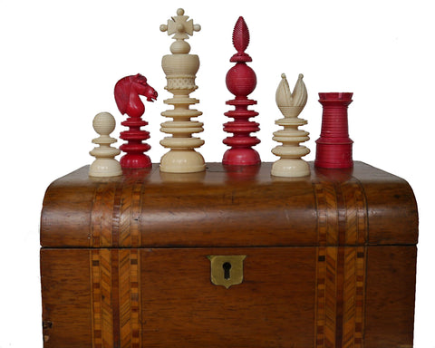 Antique Ivory Chess Set