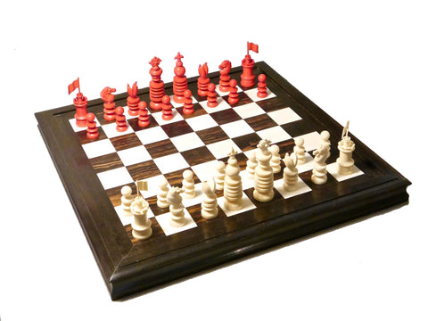 Leuchars Chess Set and Board, 19th century