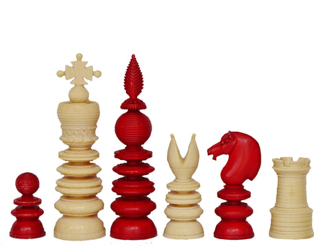 Antique Lund Ivory Chess Set