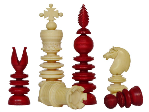 Antique Ivory Lund Chess Set