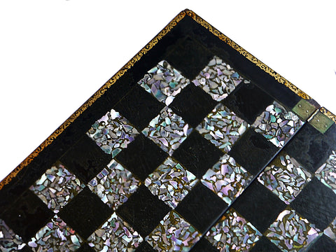 mother o pearl chess board