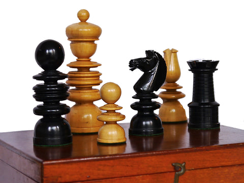 Antique “Old English” Chess Set