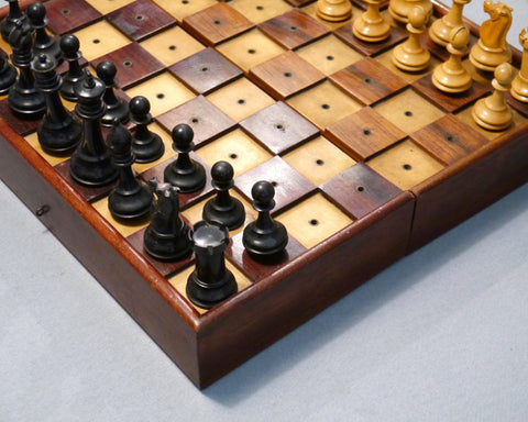 Unusual Staunton Chess Set for the Blind
