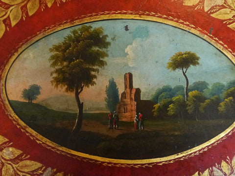 Regency Red & Gilt Tole Tray, circa 1810