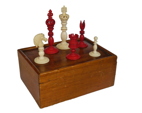 antique chess set Calvert