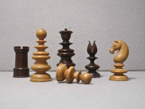 Signed Calvert Chess Set, Early 19th century
