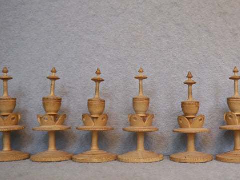 South German Pearwood Chess Set, circa 1800