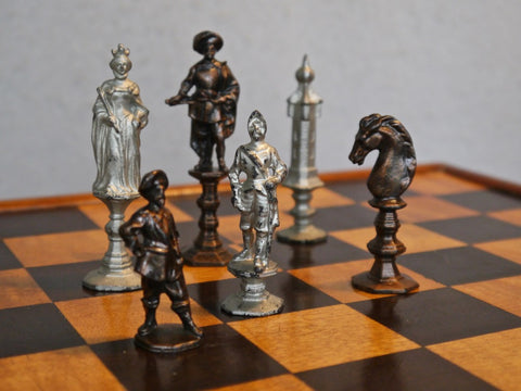 “Thirty Years War” Iron Chess Set, 19th century