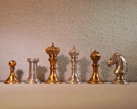 WMF silver-plated chess set, German, 1896