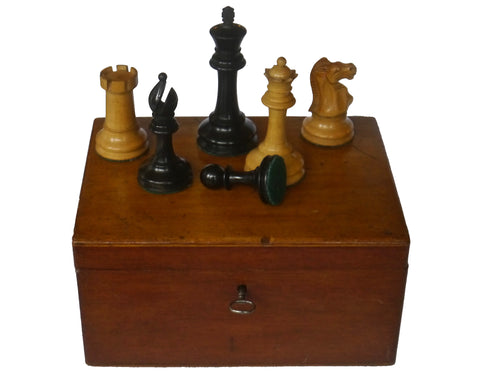 Antique Staunton Chess Set in the Whitty Style
