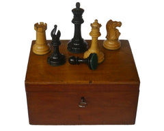 Antique Staunton Chess Set in the Whitty Style