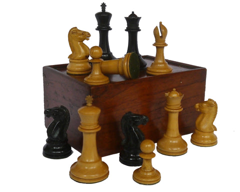 Antique Staunton 'Whitty Style' Chess Set
